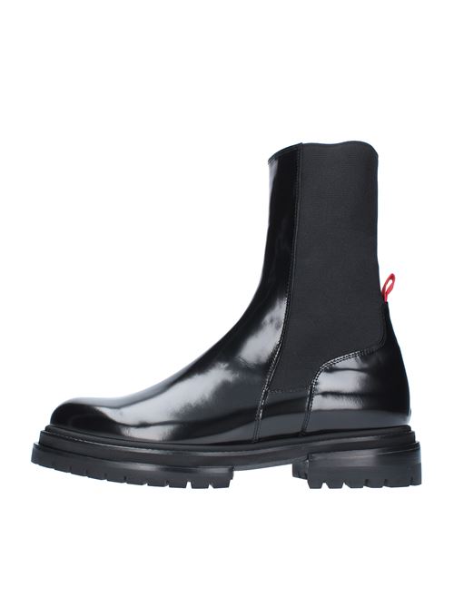 Ankle boots model 33424Q04 in leather and elastic fabric 424 | 33424Q04 226621 99NERO